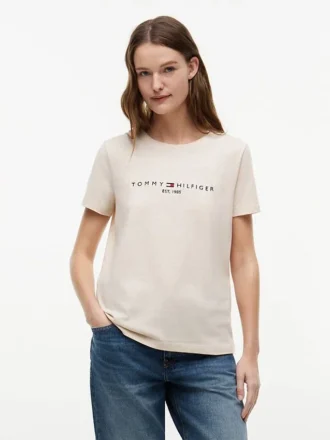 T-shirt med broderat Tommy-logo