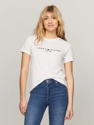 T-shirt med broderat Tommy-logo