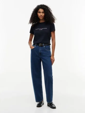 T-shirt med broderat Tommy-logo