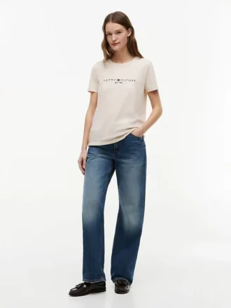 T-shirt med broderat Tommy-logo