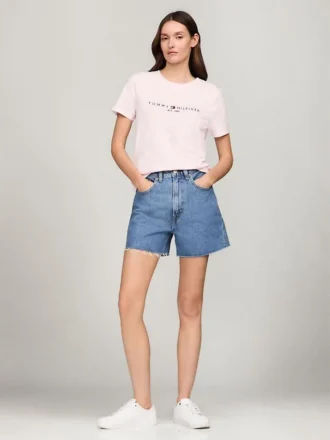 T-shirt med broderat Tommy-logo