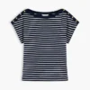 T-shirt med båthalsringning och guldknappar T-shirt med båthalsringning och guldknappar
