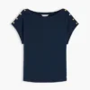 T-shirt med båthalsringning och guldknappar T-shirt med båthalsringning och guldknappar