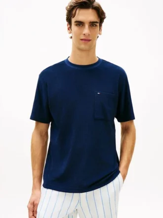 T-shirt med ficka i frotté