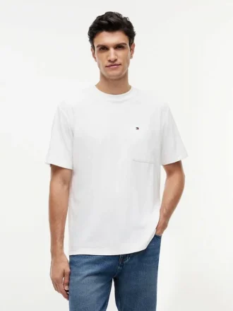 T-shirt med ficka i frotté