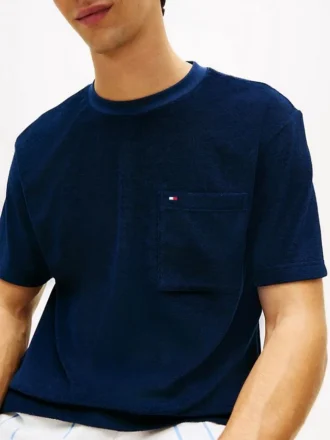 T-shirt med ficka i frotté