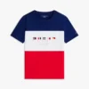 T-shirt med flerfärgat logotryck för barn