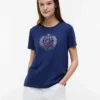 T-shirt med folierat lagerblad-logo