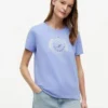 T-shirt med folierat lagerblad-logo