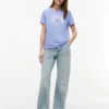 T-shirt med folierat lagerblad-logo