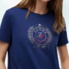 T-shirt med folierat lagerblad-logo