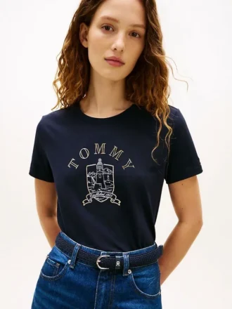 T-shirt med fyrlogotyp