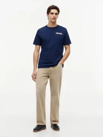 T-shirt med grafiskt tryck av en ökenpalm på ryggen
