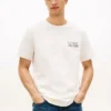T-shirt med grafiskt tryck på ryggen i slub-bomull T-shirt med grafiskt tryck på ryggen i slub-bomull