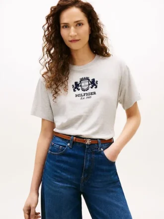 T-shirt med Hilfiger Crest-logotyp
