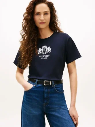T-shirt med Hilfiger Crest-logotyp