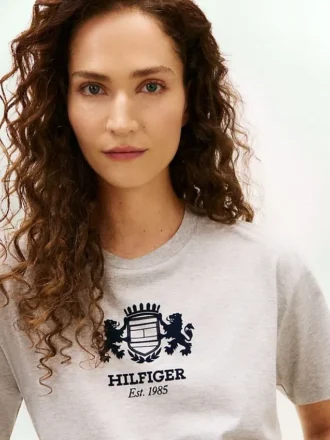 T-shirt med Hilfiger Crest-logotyp