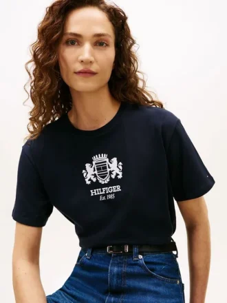 T-shirt med Hilfiger Crest-logotyp
