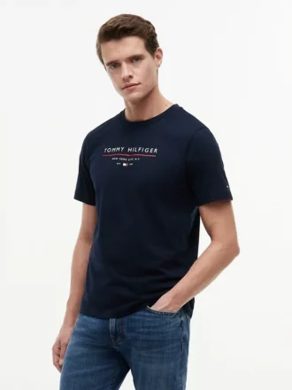 T-shirt med Hilfiger-logotyp