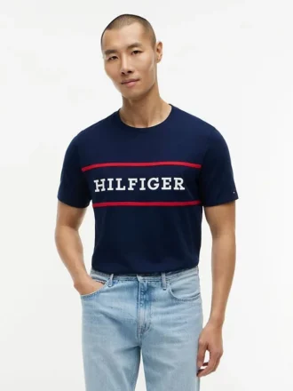 T-shirt med Hilfiger-logotyp