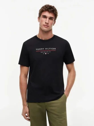 T-shirt med Hilfiger-logotyp