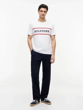 T-shirt med Hilfiger-logotyp