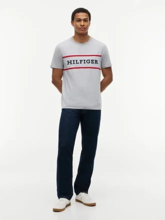 T-shirt med Hilfiger-logotyp