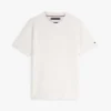 T-shirt med jacquardmönster och flagglogo över hela plagget T-shirt med jacquardmönster och flagglogo över hela plagget