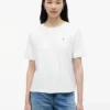T-shirt med knytband i blandade material T-shirt med knytband i blandade material