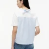 T-shirt med knytband i blandade material T-shirt med knytband i blandade material