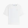 T-shirt med knytband i blandade material T-shirt med knytband i blandade material