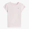 T-shirt med lettuce-kant på ärmarna för barn