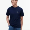 T-shirt med marininspirerad tryck på ryggen