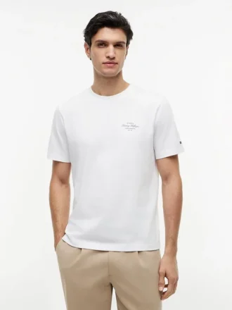 T-shirt med marininspirerad tryck på ryggen