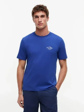 T-shirt med marininspirerad tryck på ryggen