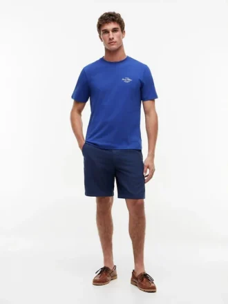 T-shirt med marininspirerad tryck på ryggen