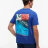 T-shirt med marininspirerad tryck på ryggen