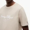 T-shirt med marint logotyptryck och ränder T-shirt med marint logotyptryck och ränder