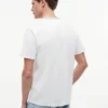 T-shirt med marint logotyptryck och ränder