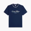 T-shirt med marint logotyptryck och ränder T-shirt med marint logotyptryck och ränder