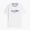 T-shirt med marint logotyptryck och ränder