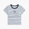 T-shirt med marint monogram och ränder T-shirt med marint monogram och ränder