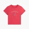 T-shirt med monogram i gingham-mönster