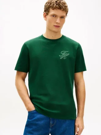 T-shirt med monogram i interlock