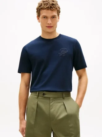 T-shirt med monogram i interlock