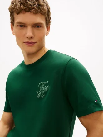 T-shirt med monogram i interlock