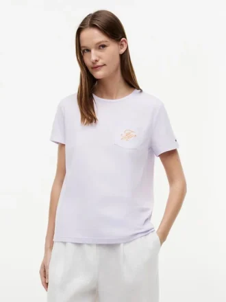 T-shirt med monogram i skriptstil