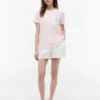 T-shirt med monogram i skriptstil T-shirt med monogram i skriptstil
