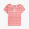 T-shirt med monogram och ränder