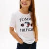 T-shirt med paljettlogotyp i form av ett hjärta för barn T-shirt med paljettlogotyp i form av ett hjärta för barn